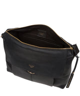 Cultured London Eco Collection Bags: 'Chancery' Black Leather Shoulder Bag
