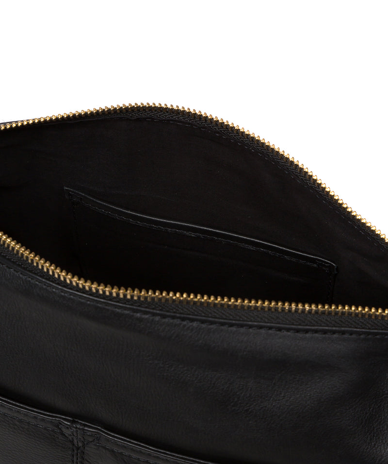 Cultured London Eco Collection Bags: 'Gants' Black Leather Cross Body Bag