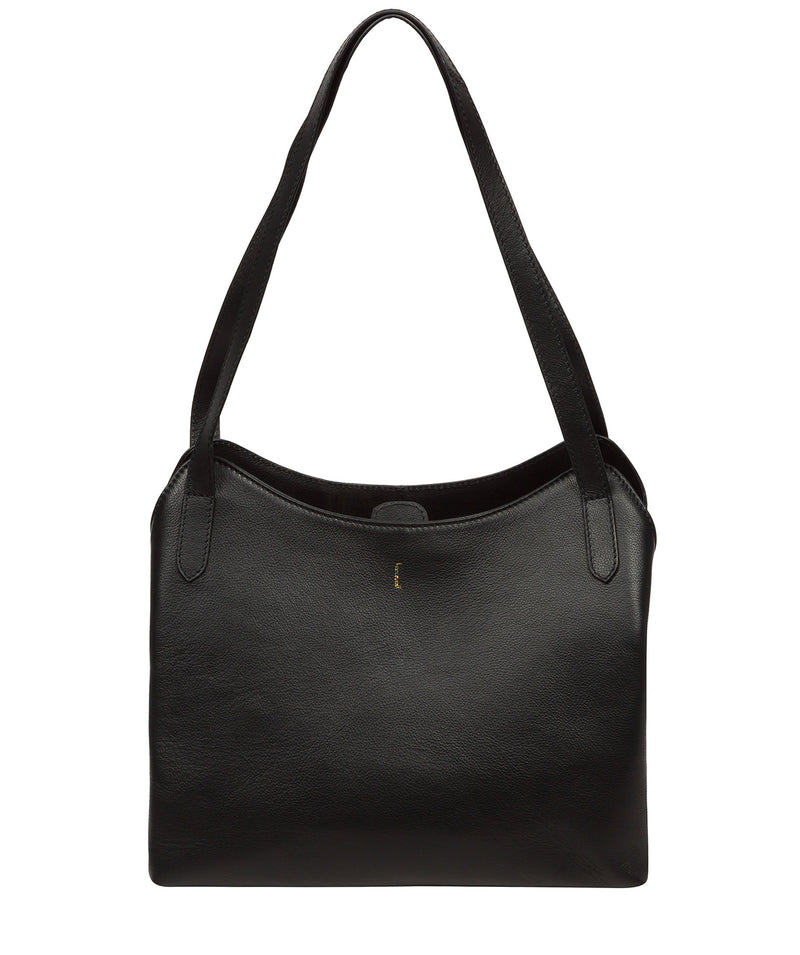 Cultured London Soho Collection Bags: 'Arabella' Black Leather Handbag