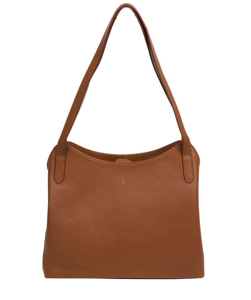 Cultured London Soho Collection Bags: 'Arabella' Tan Leather Handbag