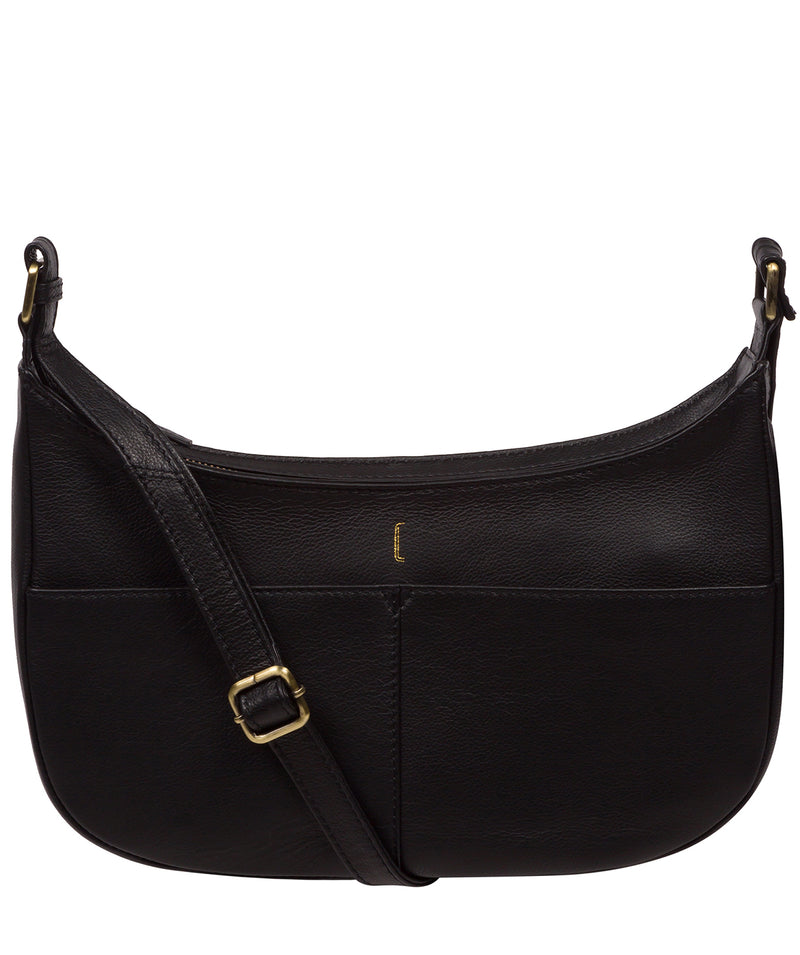 Cultured London Soho Collection Bags: 'Carli' Black Leather Cross Body Bag
