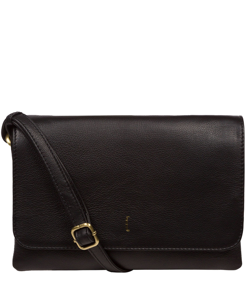 Pure Luxuries London #product-type#: 'Izzy' Black Leather Cross Body Bag