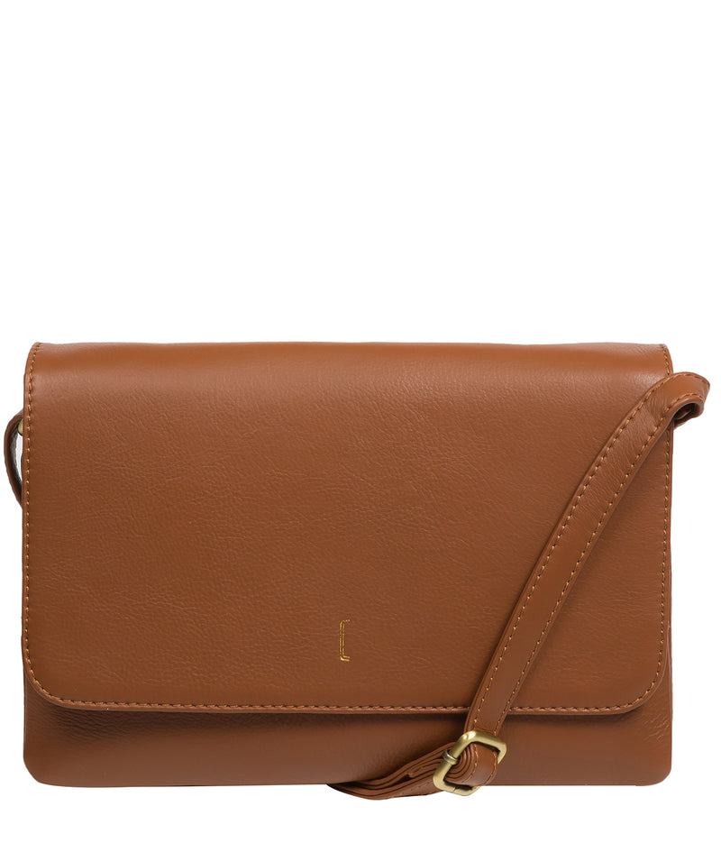 Pure Luxuries London #product-type#: Izzy' Tan Leather Cross Body Bag