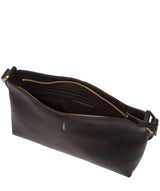 Cultured London Soho Collection Bags: 'Lucinda' Black Leather Grab Bag