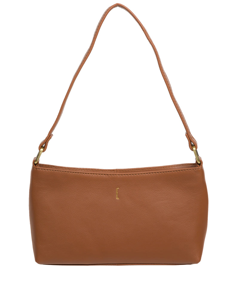 Cultured London Soho Collection Bags: 'Lucinda' Tan Leather Grab Bag