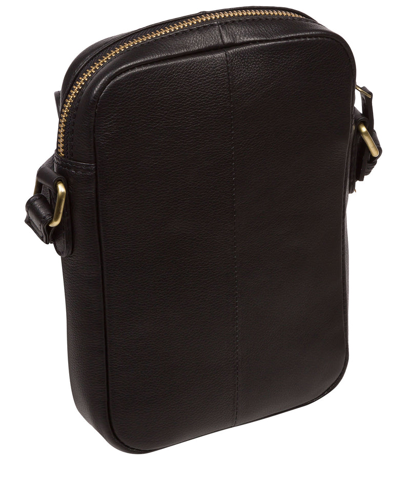 Cultured London Soho Collection Bags: 'Olivia' Black Leather Cross Body