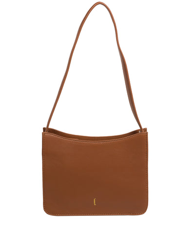 'Ava' Tan Leather Shoulder Bag