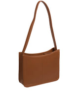 Cultured London Soho Collection Bags: 'Ava' Tan Leather Grab Bag