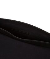 Cultured London Soho Collection Bags: 'Viviane' Black Leather Clutch Bag