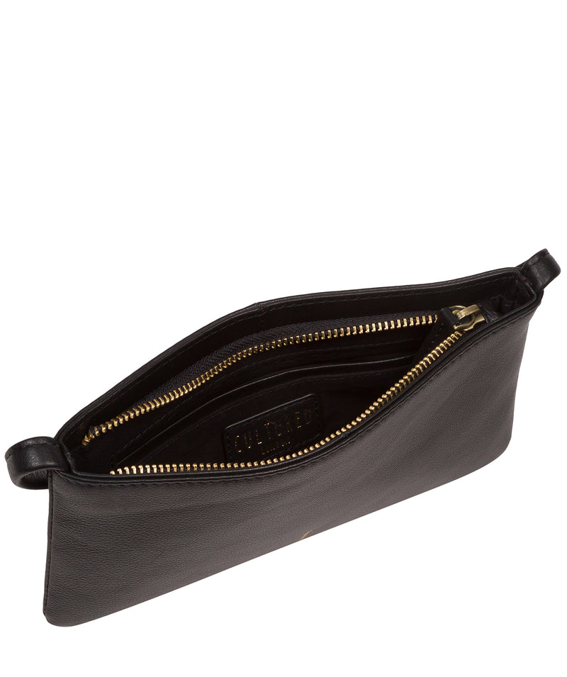 Cultured London Soho Collection Bags: 'Mimi' Black Leather Grab Bag