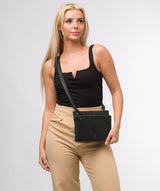 Pure Luxuries London #product-type#: 'Demi' Black Leather Cross Body Bag