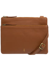 Cultured London Soho Collection Bags: 'Demi' Tan Leather Cross Body Bag