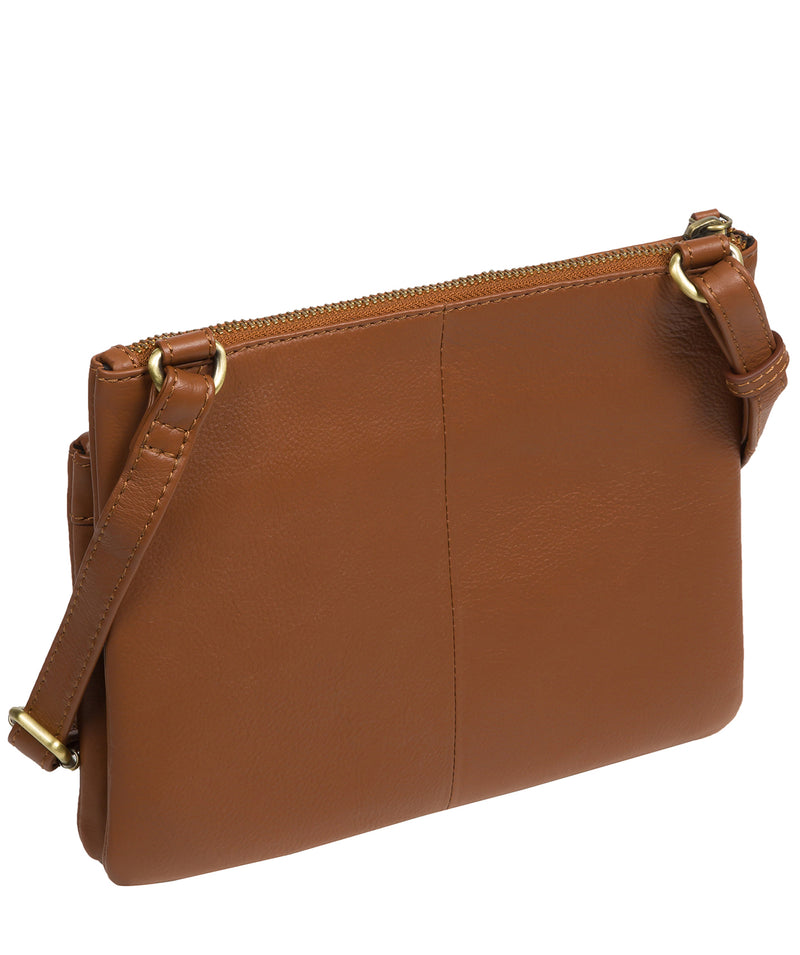 Cultured London Soho Collection Bags: 'Demi' Tan Leather Cross Body Bag