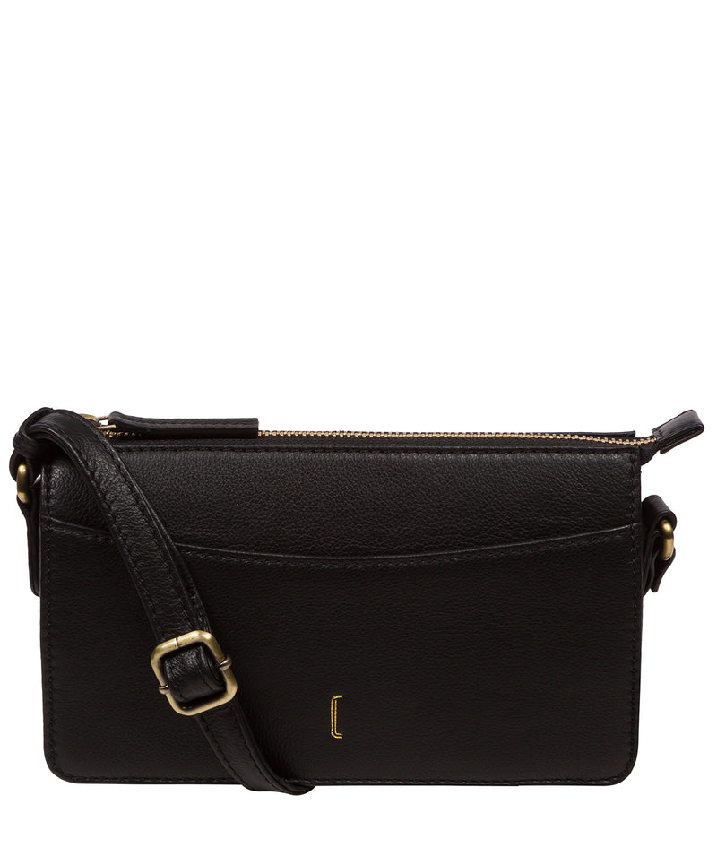 Cultured London Soho Collection Bags: 'Lily' Black Leather Cross Body Bag