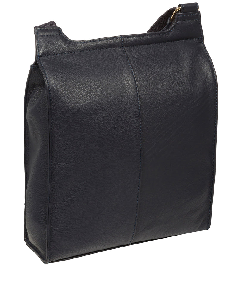 Cultured London Eco Collection Bags: 'Covent' Dark Navy Leather Cross Body Bag