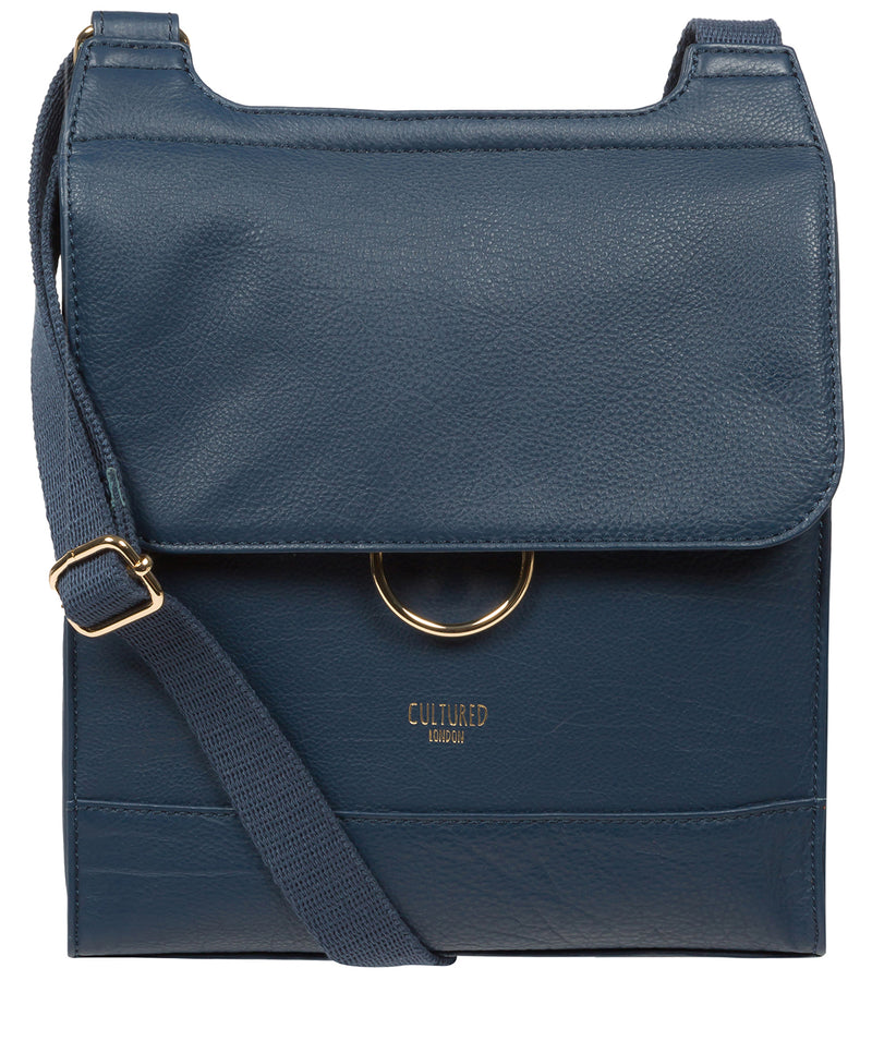 Cultured London Eco Collection Bags: 'Covent' Denim Leather Cross Body Bag