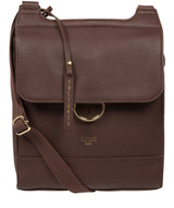 Cultured London Eco Collection Bags: 'Covent' Plum Leather Cross Body Bag