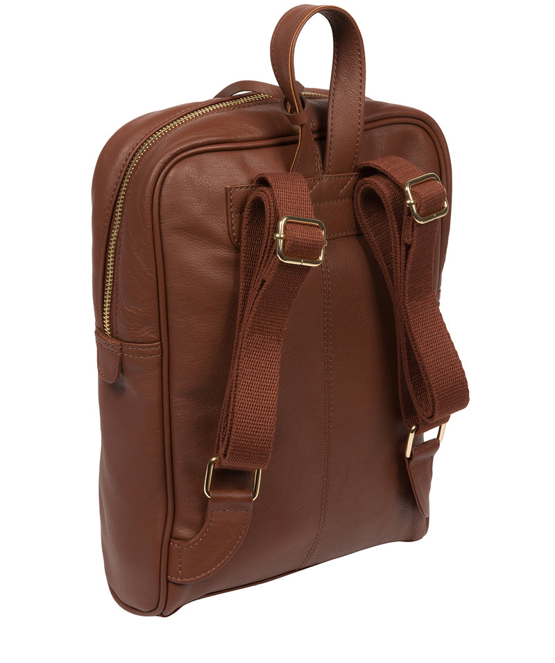 'Abbey' Conker Brown Leather Backpack