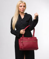 Cultured London Eco Collection Bags: 'Shadwell' Scarlett Leather Handbag