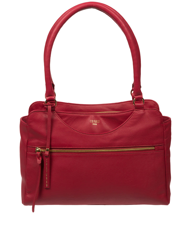 Cultured London Eco Collection Bags: 'Shadwell' Scarlett Leather Handbag