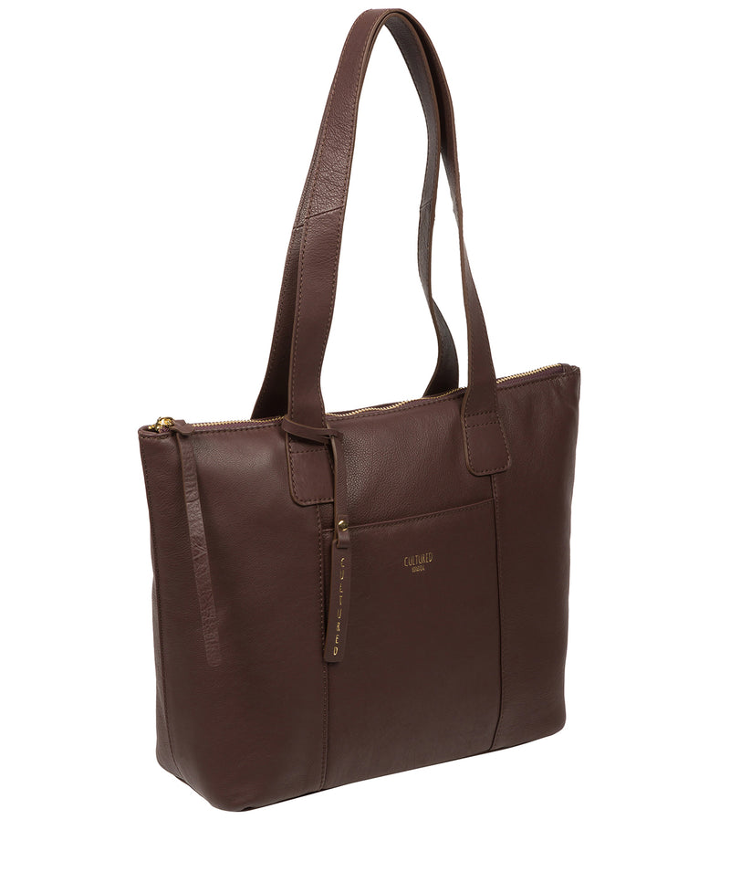 Cultured London Eco Collection Bags: 'Kensal' Plum Leather Handbag