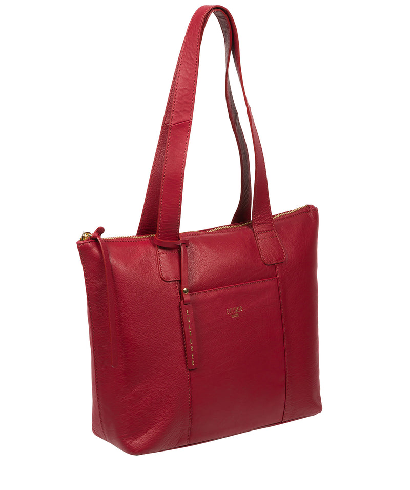 Cultured London Eco Collection Bags: 'Kensal' Scarlett Leather Handbag