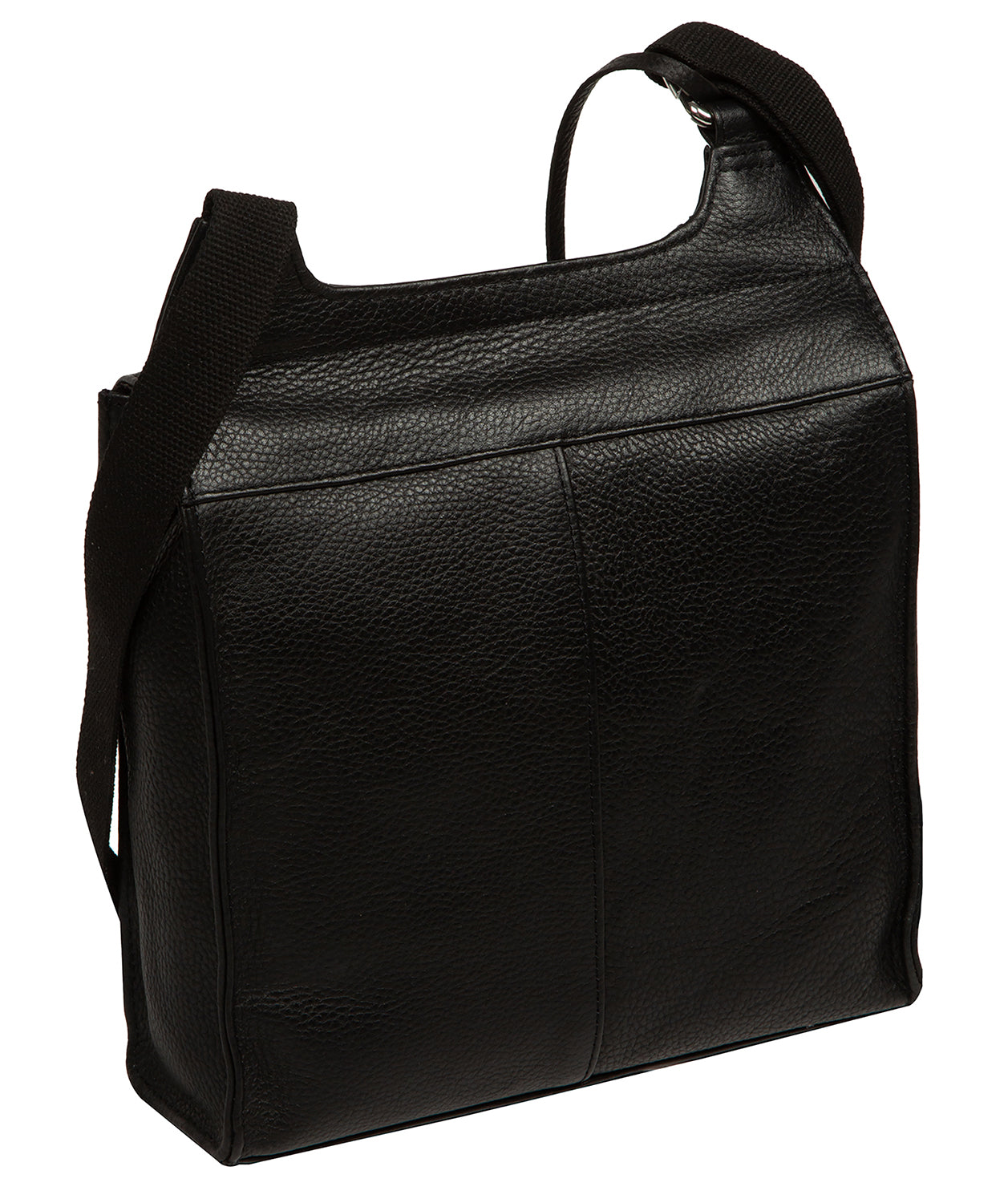 'Leigh' Black Leather Cross Body Bag