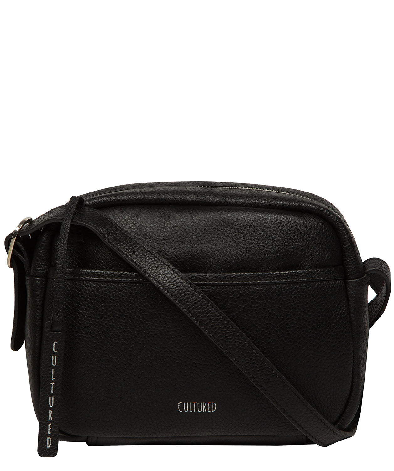 'Ariella' Black Leather Cross Body Bag