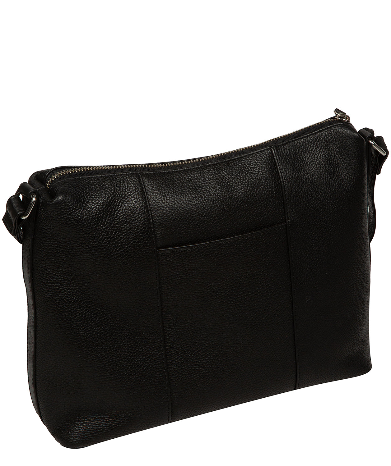 'Sylvie' Black Leather Shoulder Bag