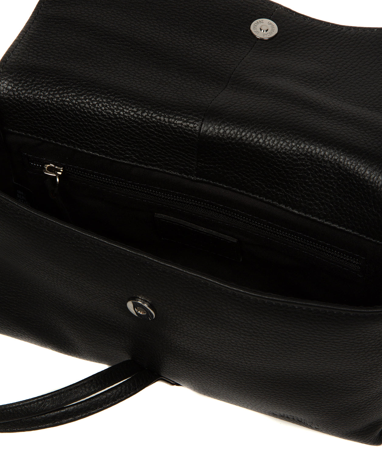 'Nerissa' Black Leather Mini Clutch Bag