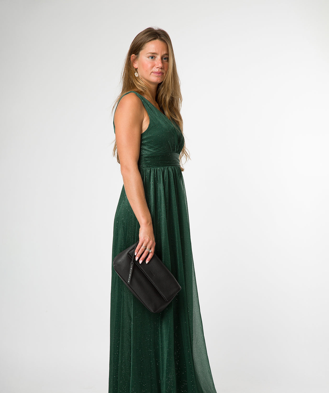 clutch bag flat lay showing compact silhouette