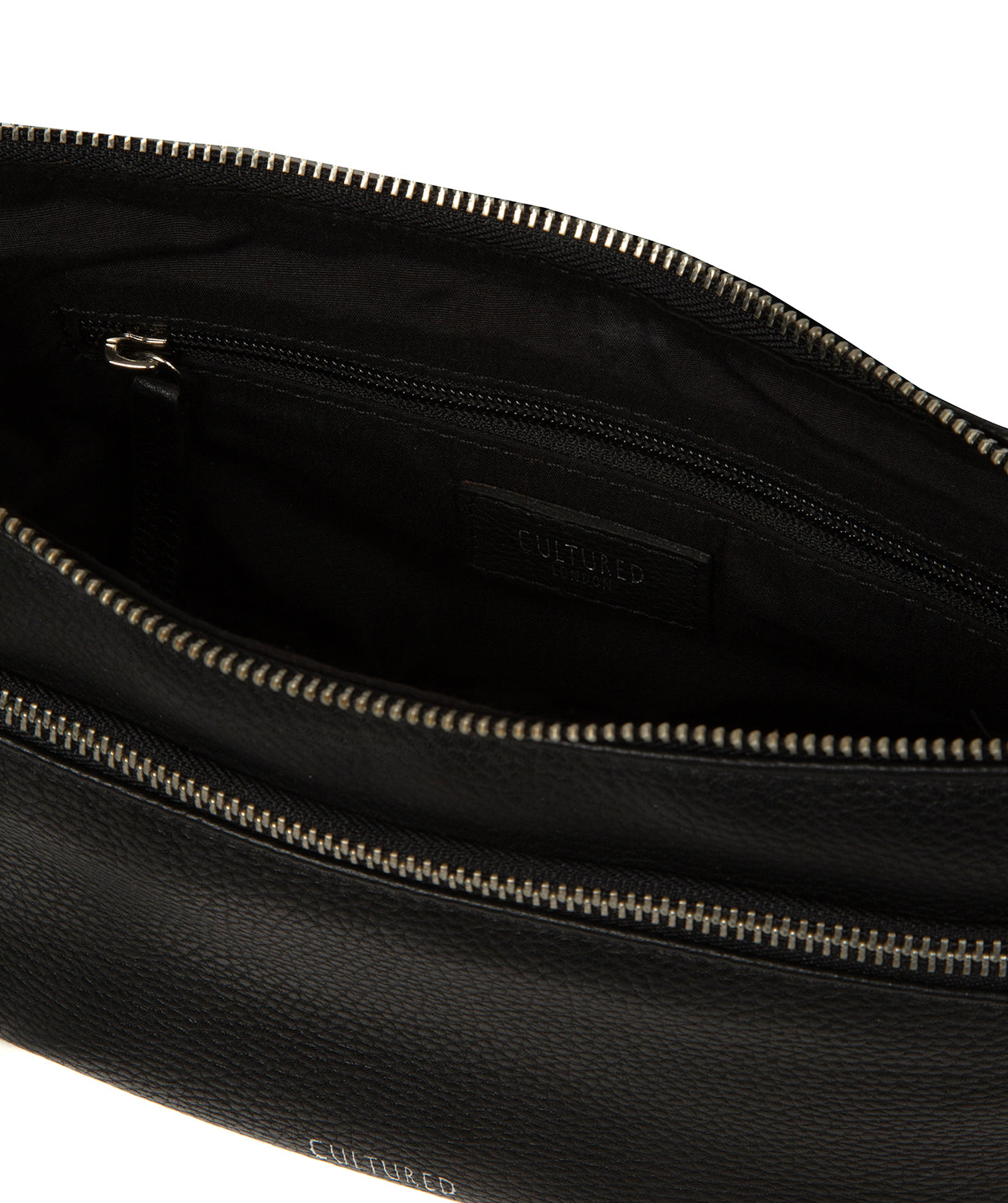 'Elowen' Black Leather Cross Body Bag