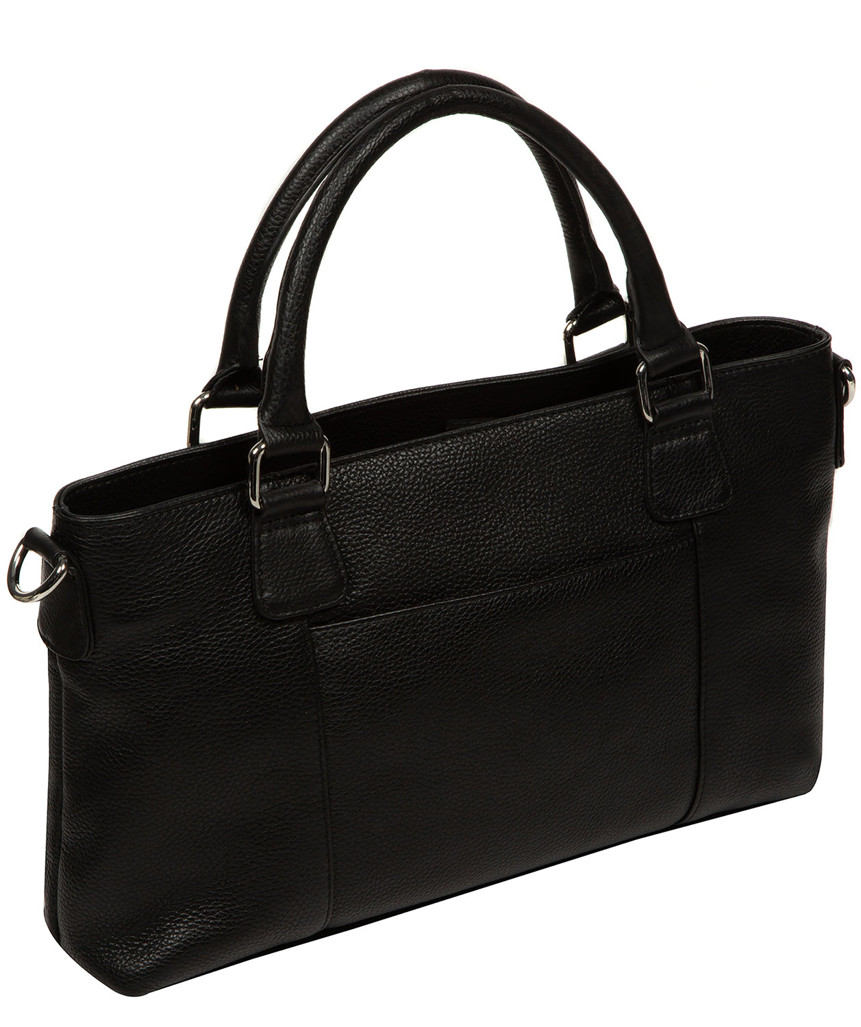 'Aviana' Black Leather Grab Bag