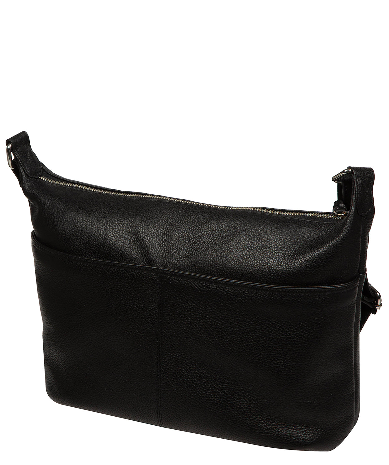 'Ondine' Black Leather Shoulder Bag