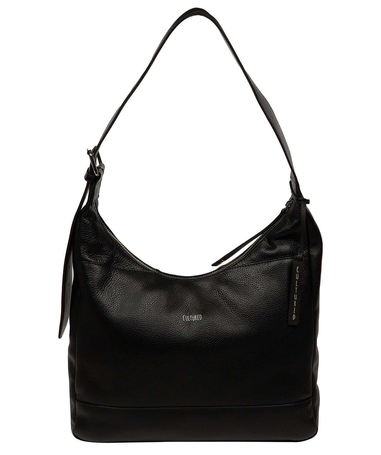 'Kovo' Black Leather Shoulder Bag