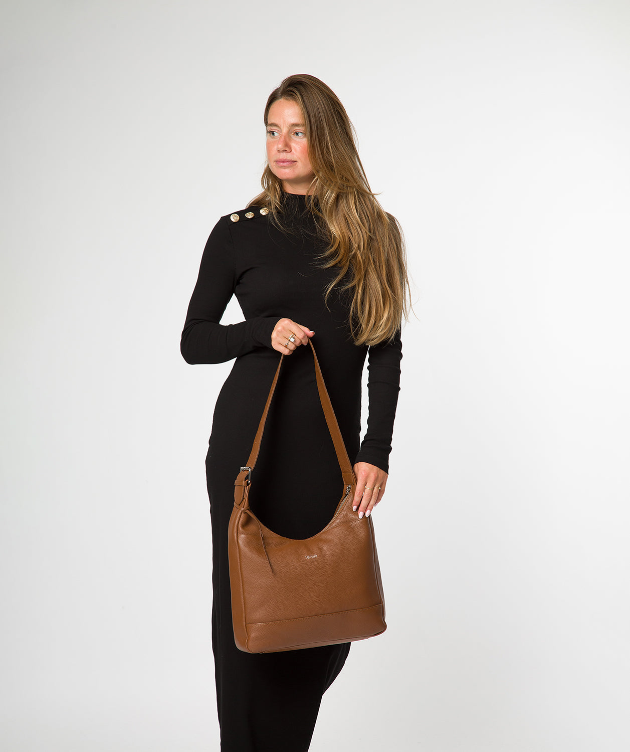 'Kovo' Rich Tan Leather Shoulder Bag