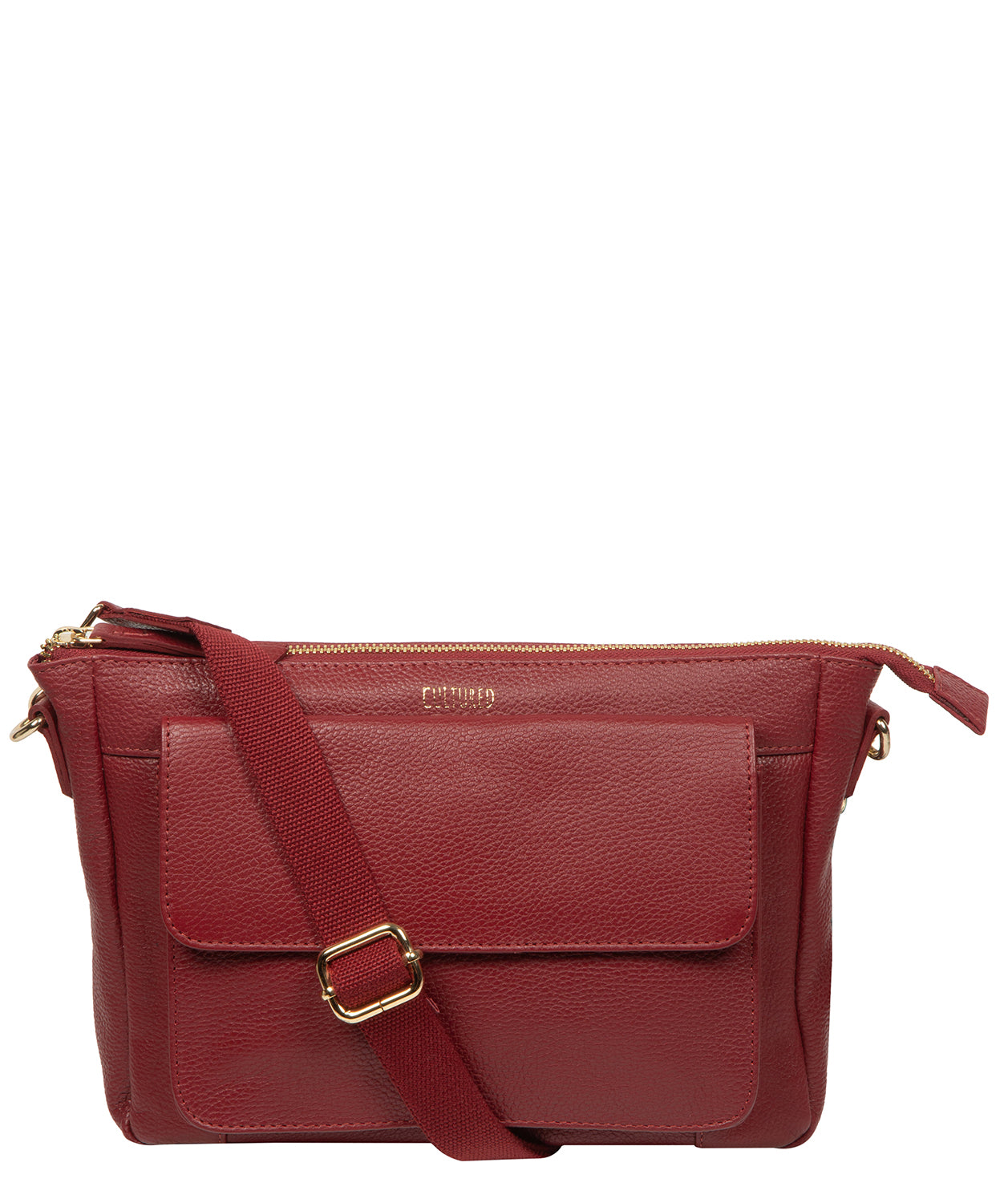 'Orly' Red Leather Cross Body Bag