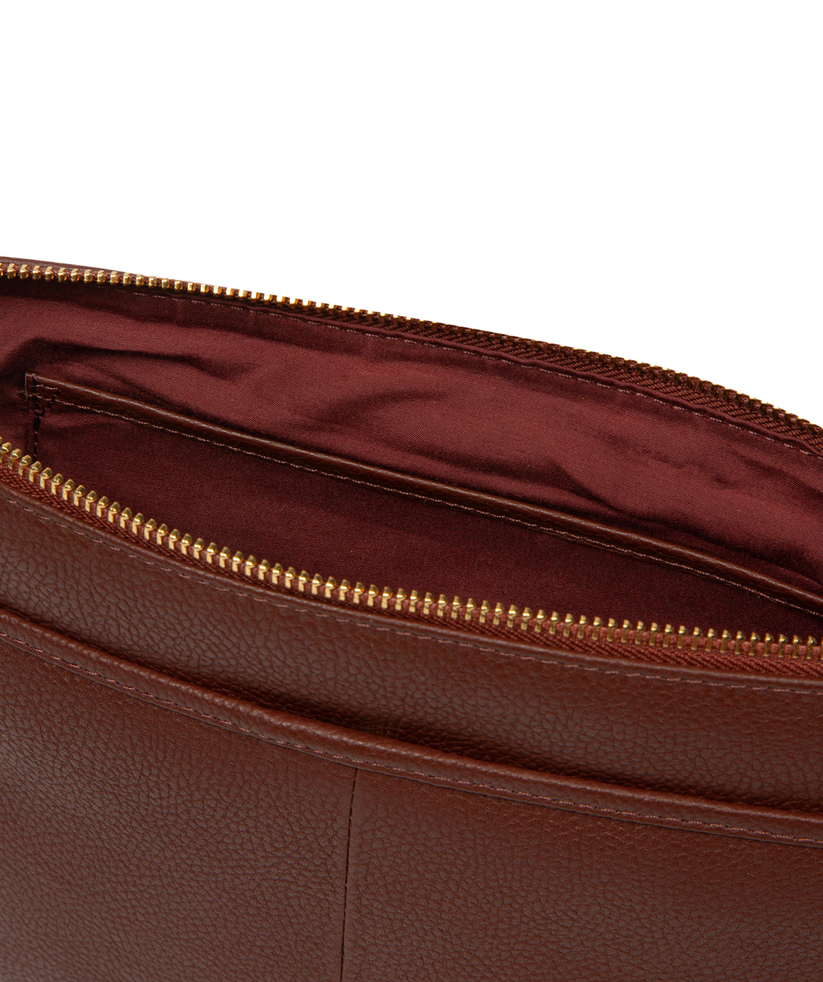 Leather charm and embossed Cultured London logo detail