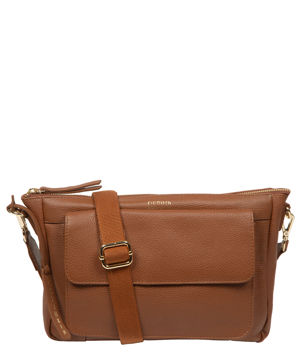 'Orly' Tan Leather Cross Body Bag