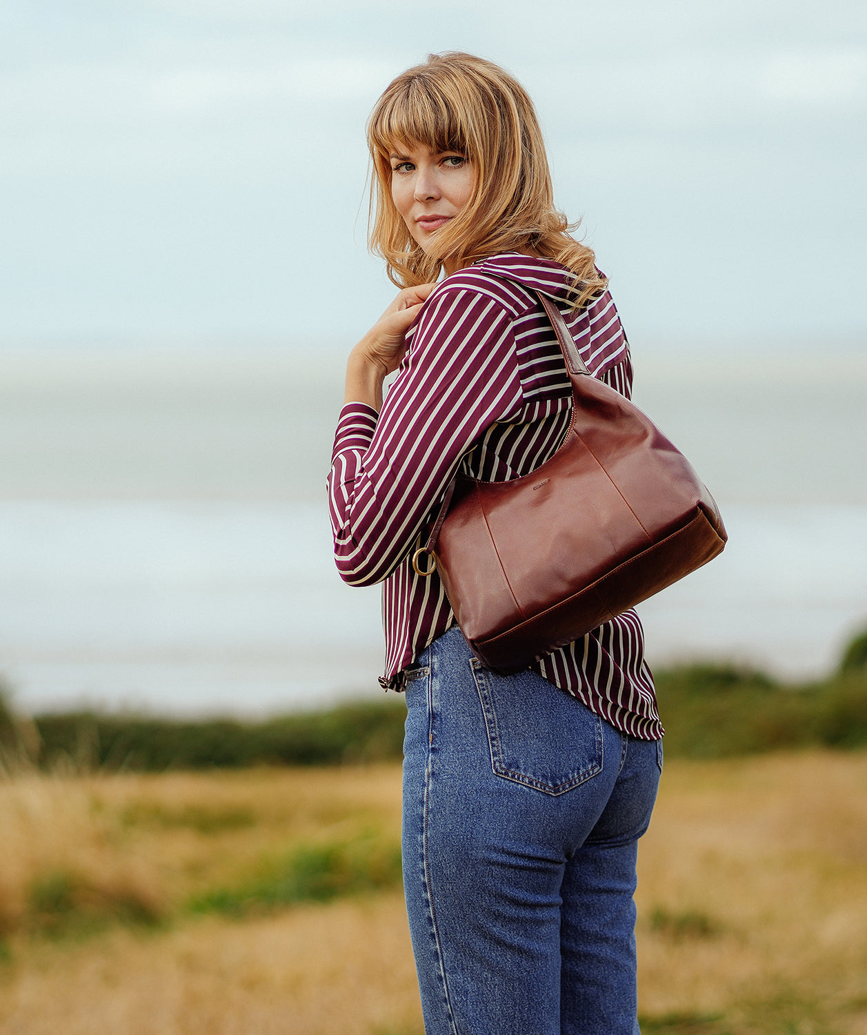'Candy' Conker Brown Leather Handbag