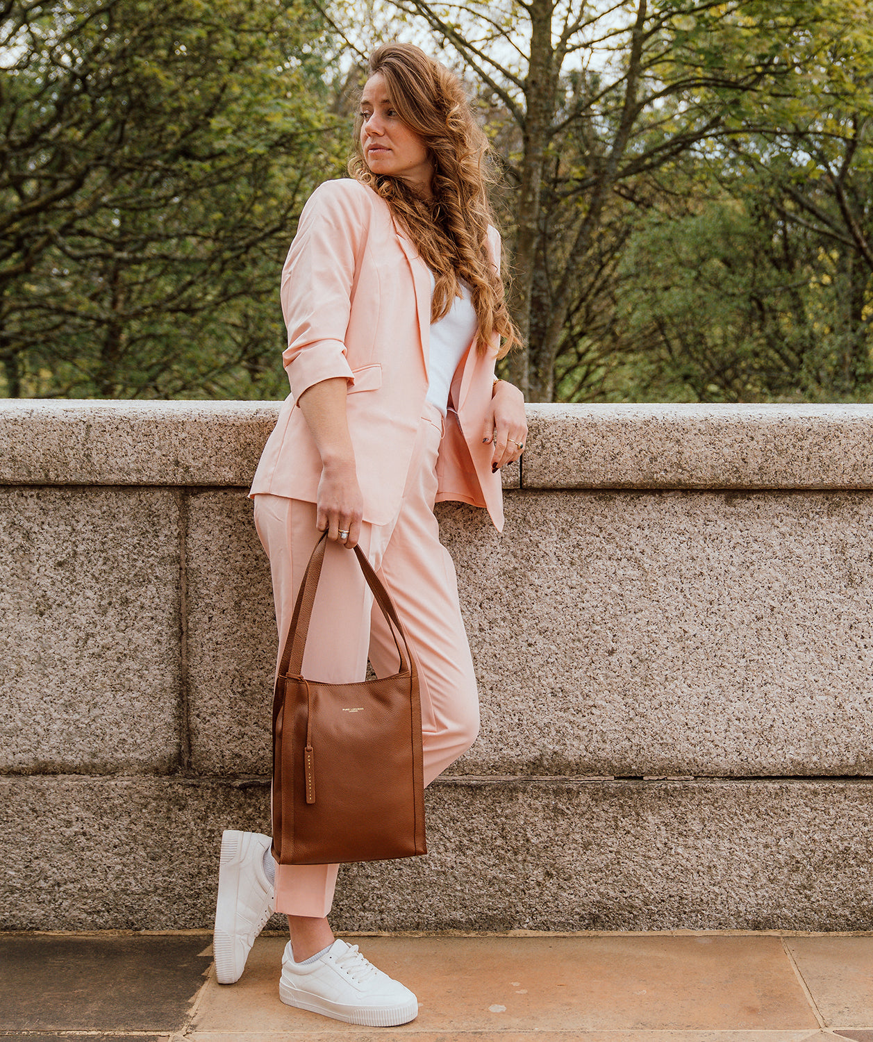 'Brighton' Tan Leather Shopper Bag