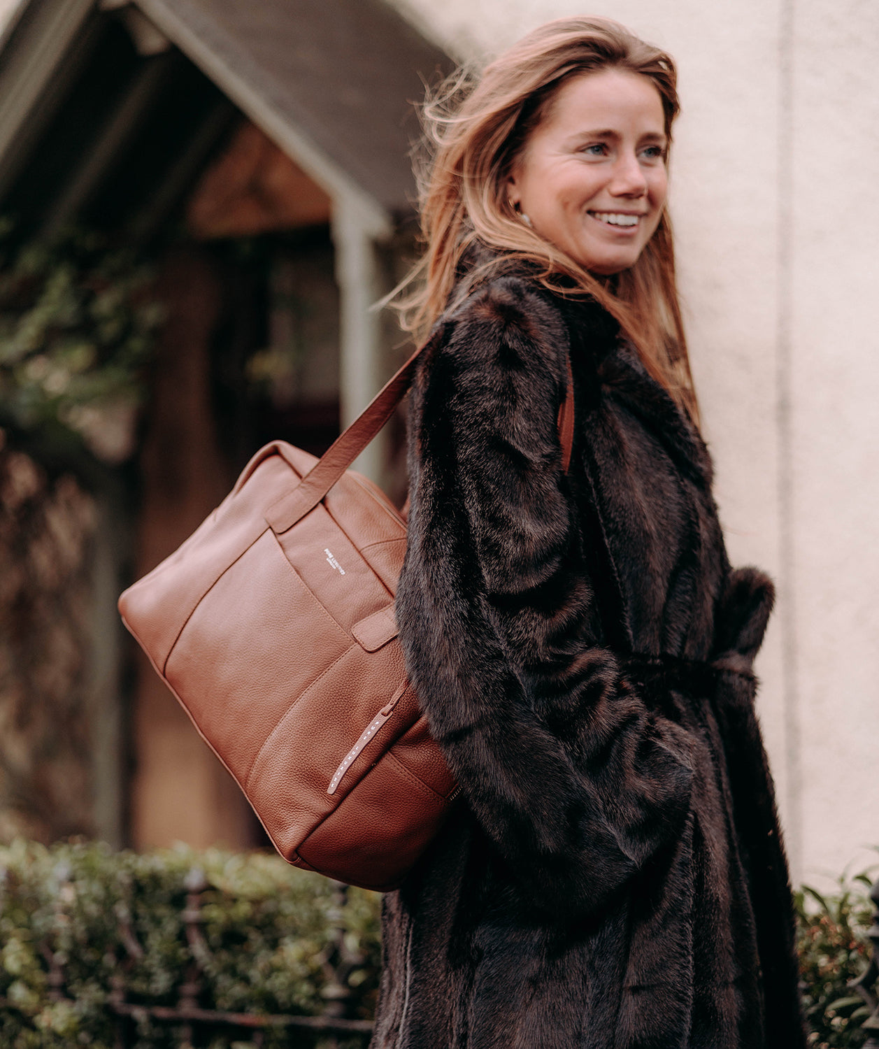 'Airgo' 'Free on Board' Rich Tan Leather Cabin Bag