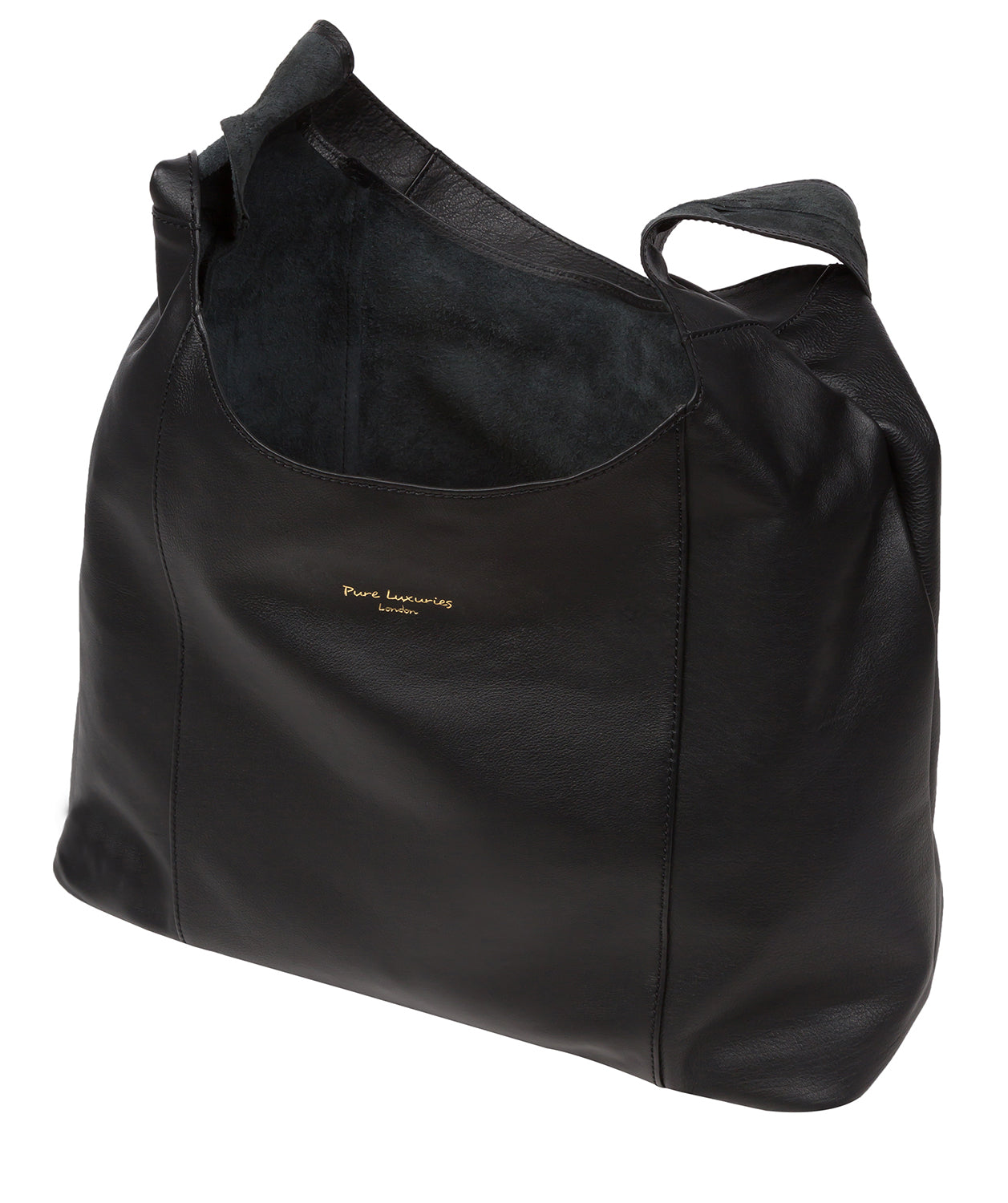 Pure Luxuries London #product-type#: 'Nina' Black Leather Shoulder Bag