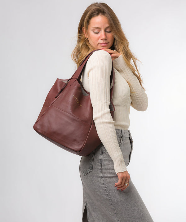 Pure Luxuries Eco Collection Bags: 'Freer' Rich Chestnut Leather Tote Bag