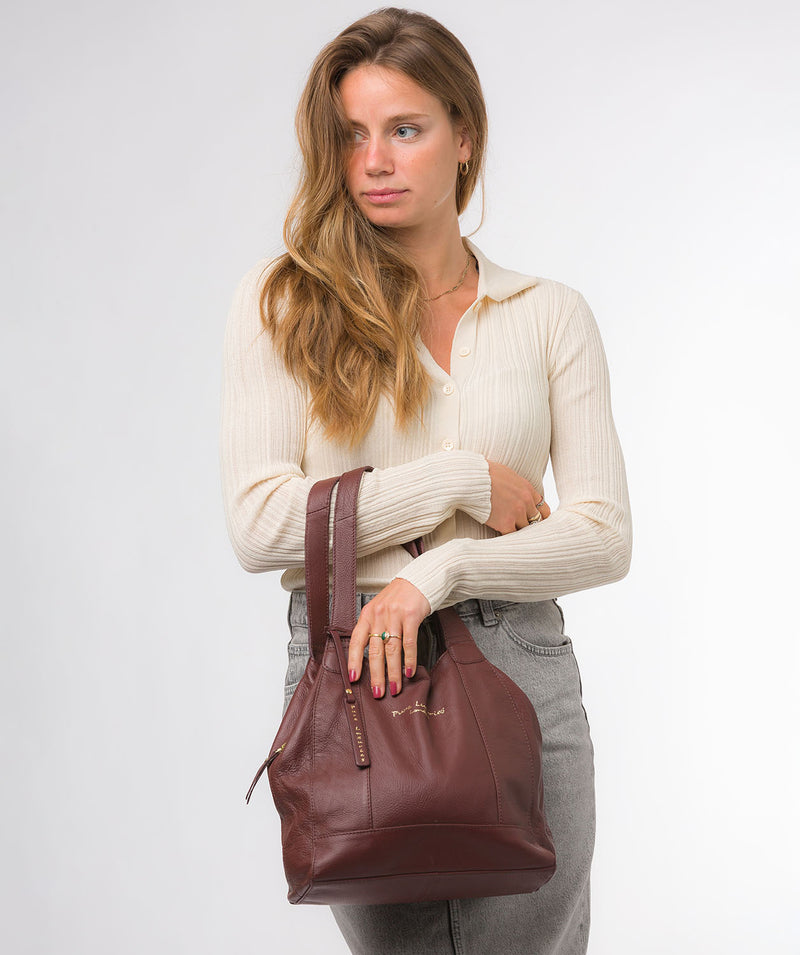 Pure Luxuries Eco Collection Bags: 'Colette' Rich Chestnut Leather Handbag