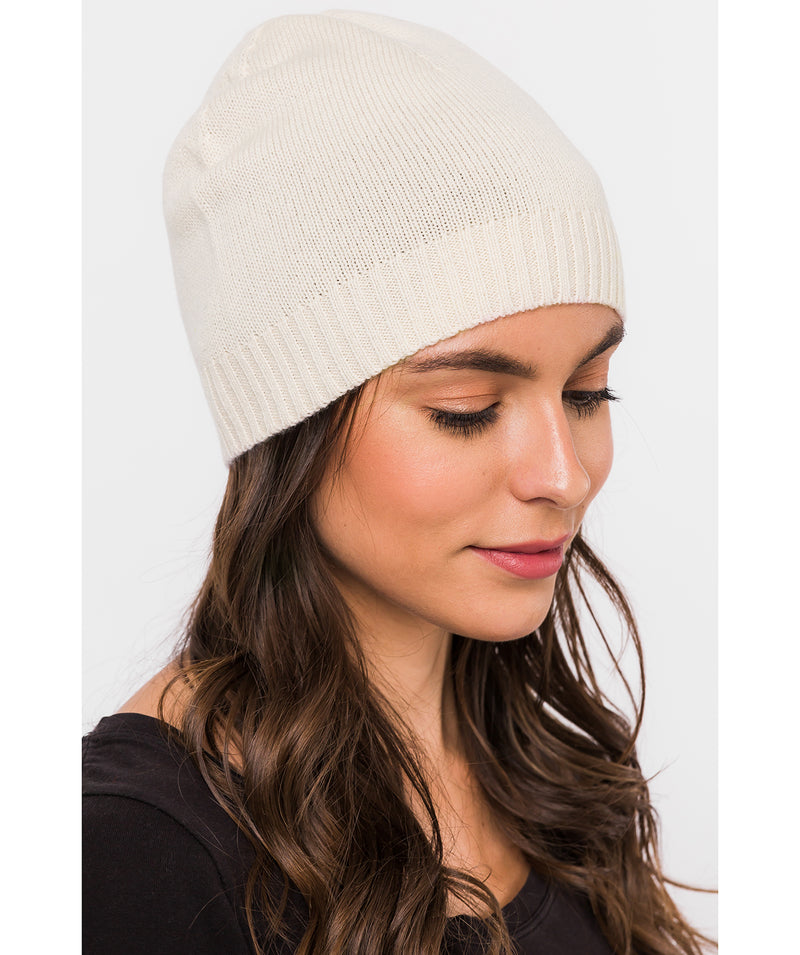 Pure Luxuries Naturals Collection Accessory: 'Bowness' Cream Cashmere & Merino Wool Beanie Hat