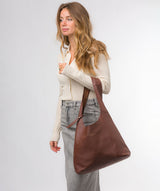 Pure Luxuries Eco Collection Bags: 'Nina' Conker Brown Leather Shoulder Bag