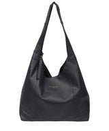 Pure Luxuries Eco Collection Bags: 'Nina' Dark Navy Nappa Leather Shoulder Bag