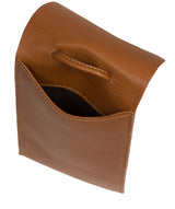 Pure Luxuries Knightsbridge Collection Bags: 'Rina' Oak Nappa Leather Cross Body Phone Bag