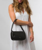 Pure Luxuries Knightsbridge Collection Bags: 'Alicia' Black Nappa Leather Grab Bag